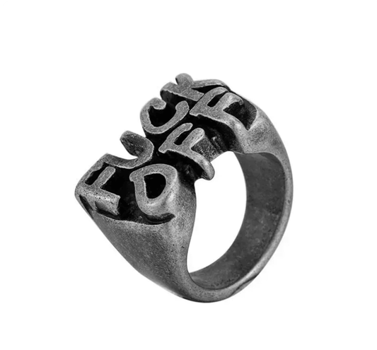 Edelstahlring "Fuck off"